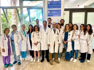 Prof.Antonino  Tuttolomondo, Direttore UOC Medicina interna con stroke con la sua equipe